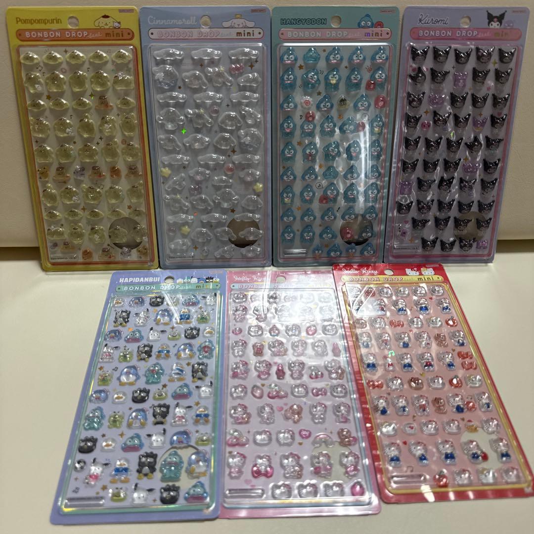 ボンボンドロップシール サンリオ ミニ 7枚セット