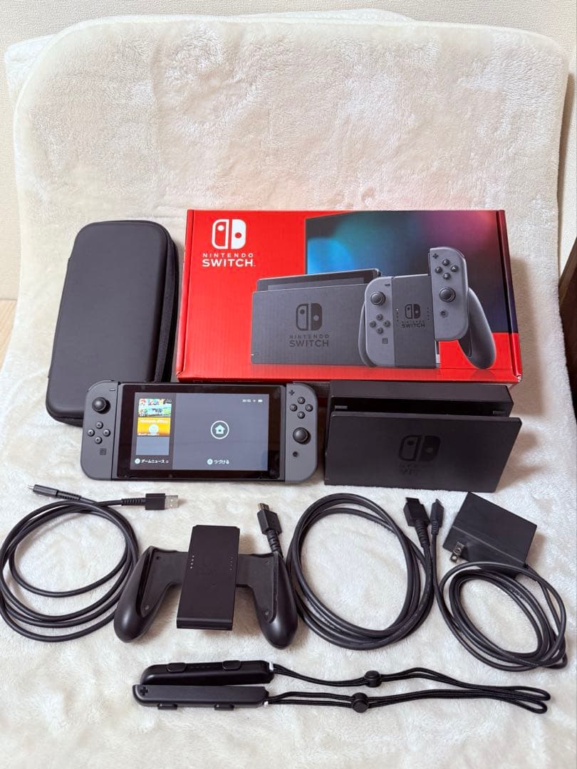 Nintendo Switch 本体 グレー 付属品あり、キャリーケース付き Nintendo Switch 本体 キャリーケース付 - メルカリ