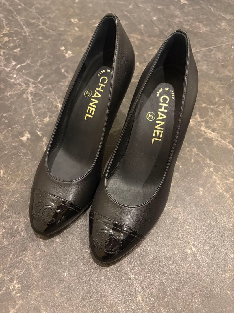 ドキンちゃん　CHANEL パンプス 上品でスタイリッシュ♪】CHANEL☆パンプス☆チャンキーヒール (CHANEL