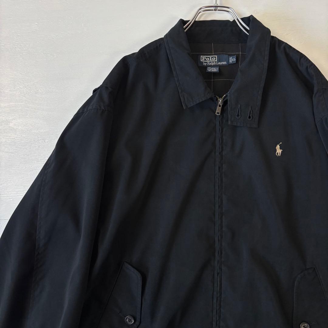 ラルフローレン スウィングトップ　ワンポイントロゴ　XLサイズ　ブラック　古着