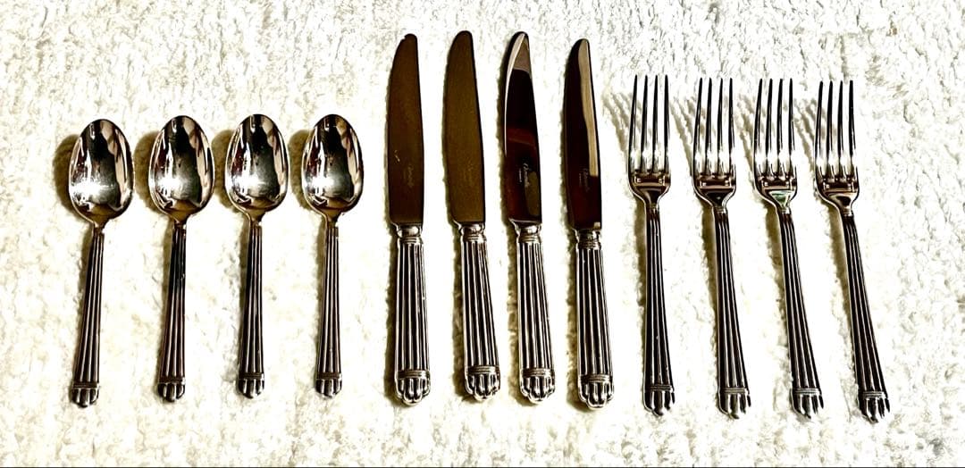 クリストフル　フォーク・ナイフ・スプーン 各4本 3セットあり！クリストフル社スプーン・フォークセット フランス