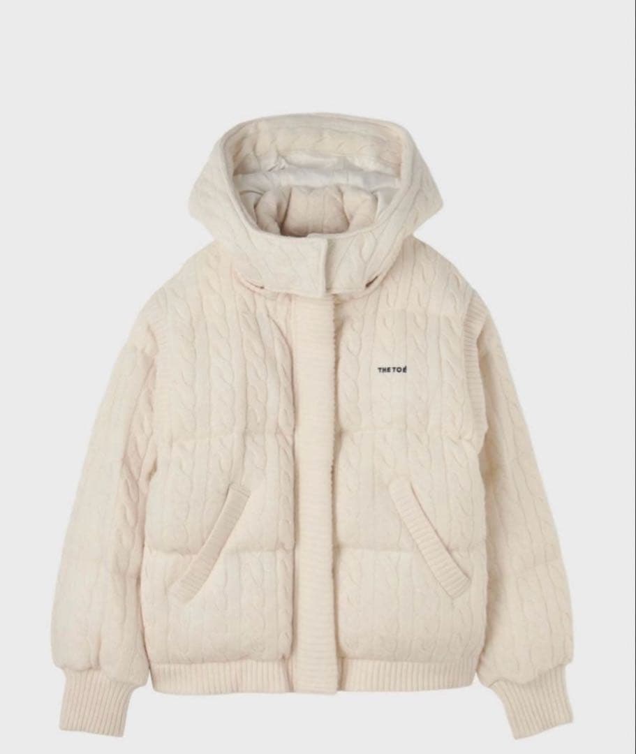 The toe Shard Knit Down ホワイト