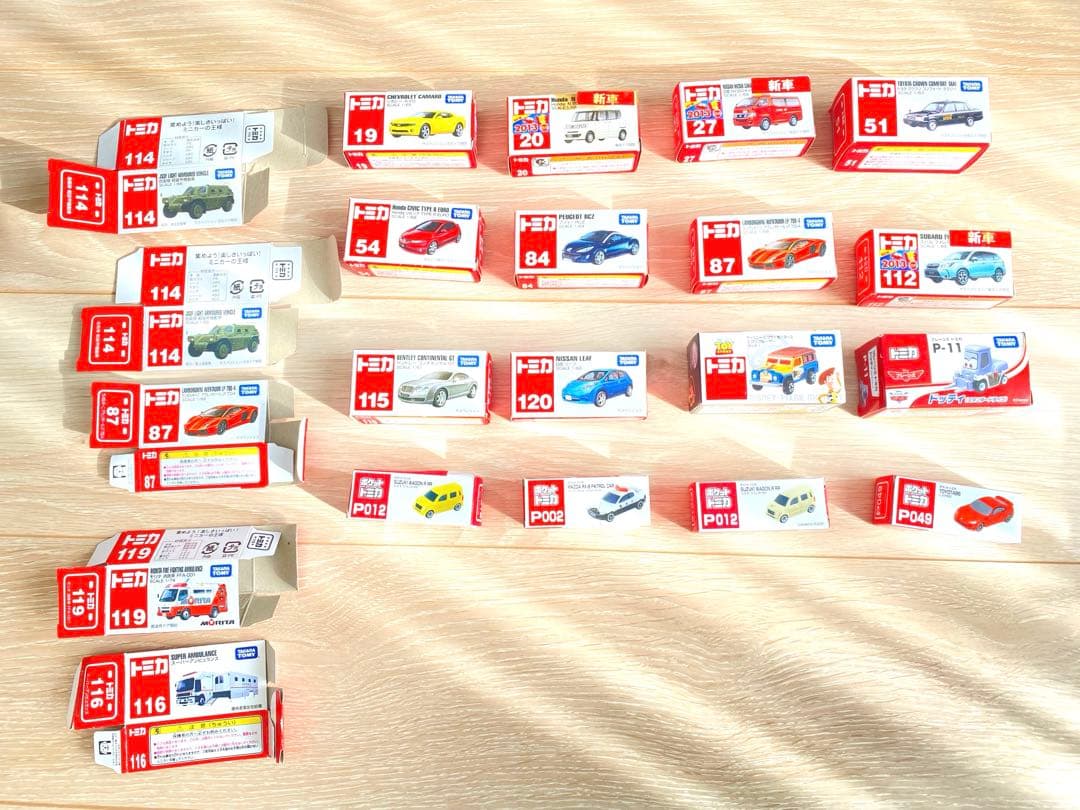 トミカ・ポケットトミカ・箱のみ　21個セット(被りあり)