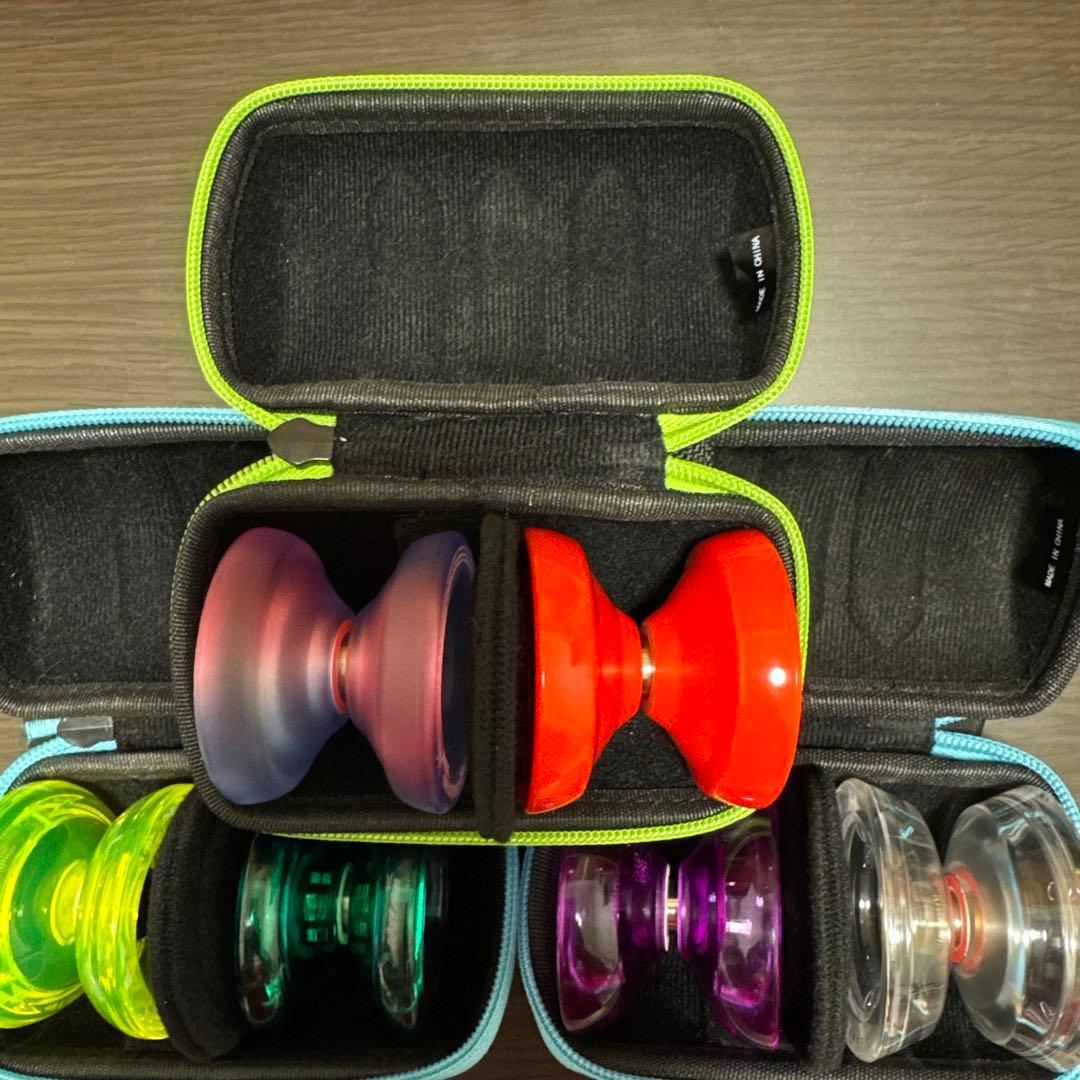 プラスティックヨーヨー６個セット　ヨーヨーケース２個用×3つ付属