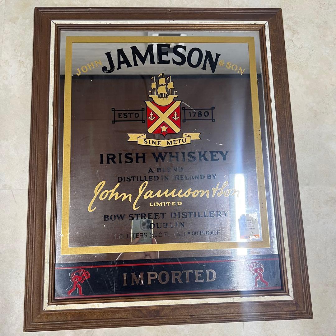 Vintage JAMESON パブミラー 鏡 ウイスキー Vintage JAMESON パブミラー 鏡 ウイスキー