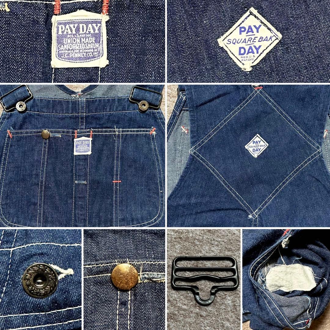 PAYDAY オーバーオール 大戦 濃紺 美品 JC Penny WW2 40s - メルカリ