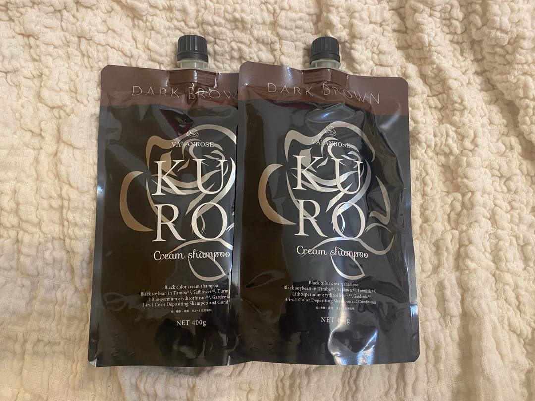 VR クロクリームシャンプー ダークブラウン 400g 2 個セット