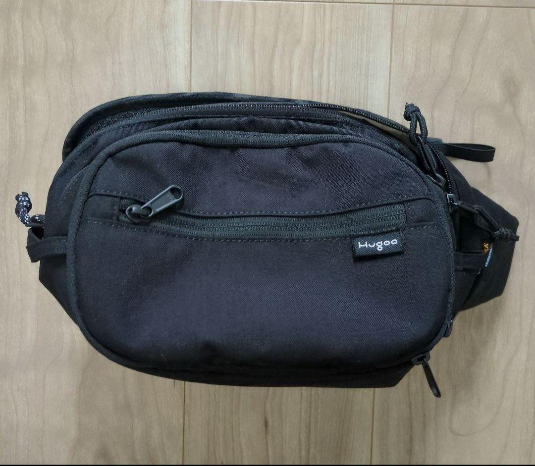 Hugoo 抱っこ紐 ヒップシート 新型 ブラック×ベージュ