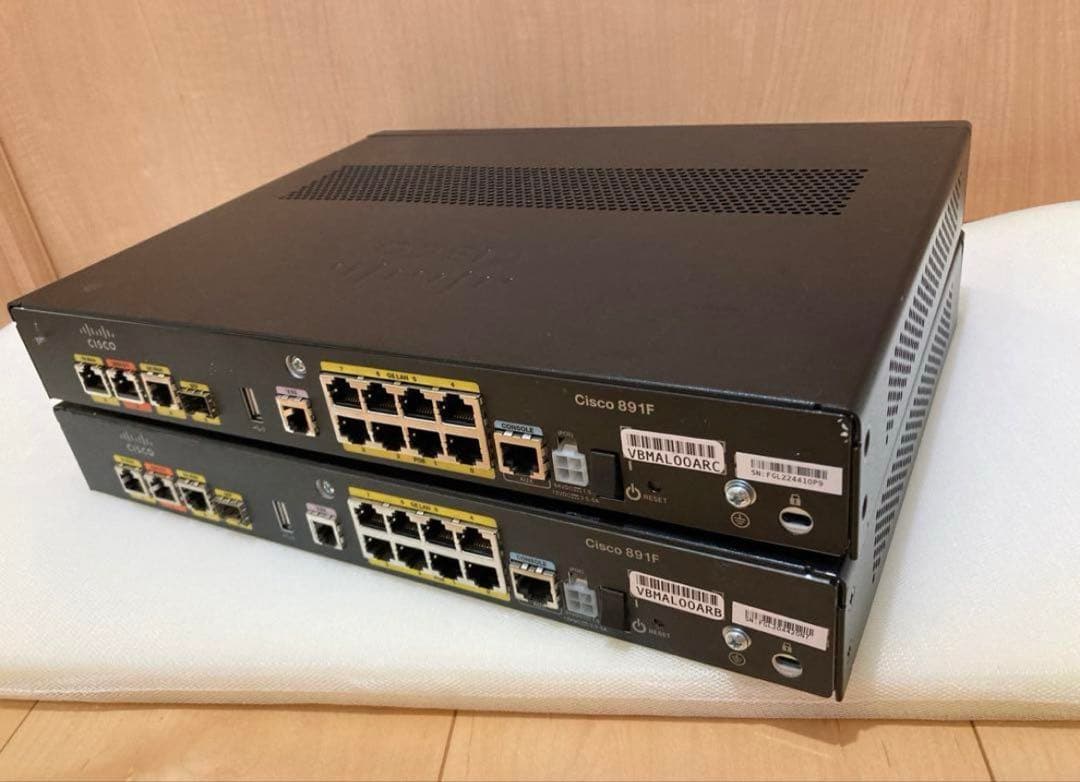 （CCNA、CCNP）2台セットCisco891FJ