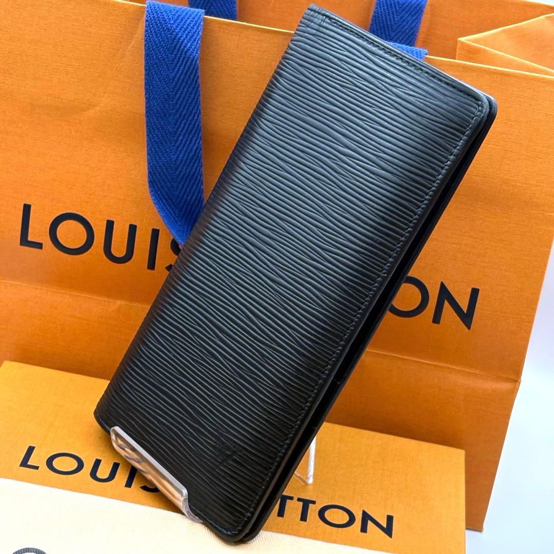 ルイヴィトン エピ ポルトフォイユ ブラザ ノワール 長財布 ブラック 美品