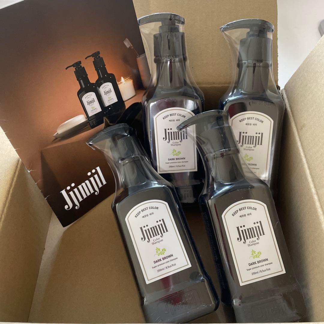 Jjimil ヘアーカラーシャンプーダークブラウン 4本セット