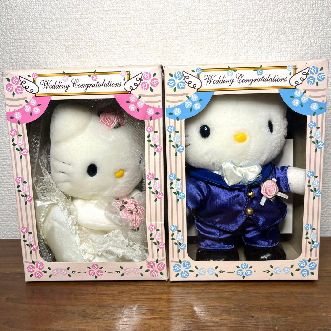 キティ、ダニエル　ウエディングぬいぐるみセット ハローキティ&ディアダニエル ぬいぐるみセット(ウェディング