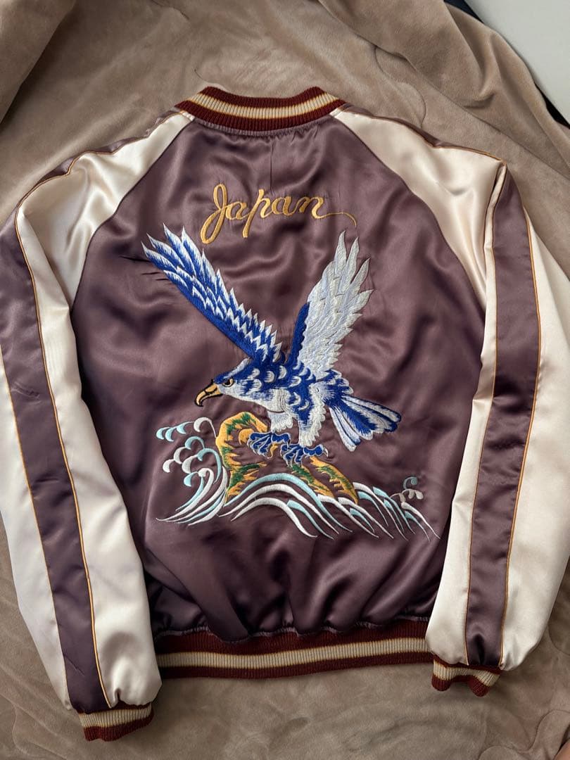 ２面用 テーラー東洋 ワシ 龍 地図 日本限定 スカジャン vintage テーラー東洋 2面用 鷲 龍 日本限定 vintage スカジャン 都市 地図