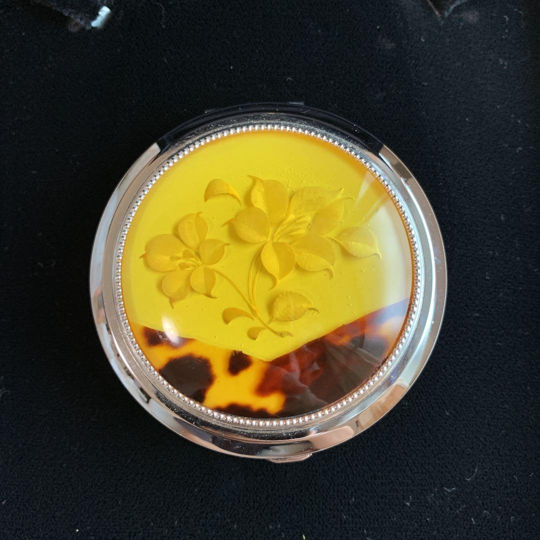 鼈甲　珊瑚　琥珀　コンパクトミラー