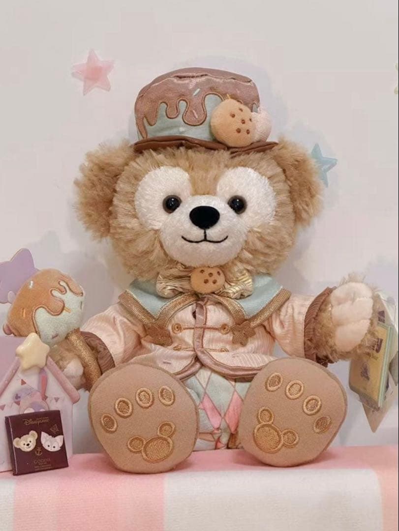 しろ　お顔厳選　上海ディズニー　バースデー　ダッフィーぬいぐるみSS