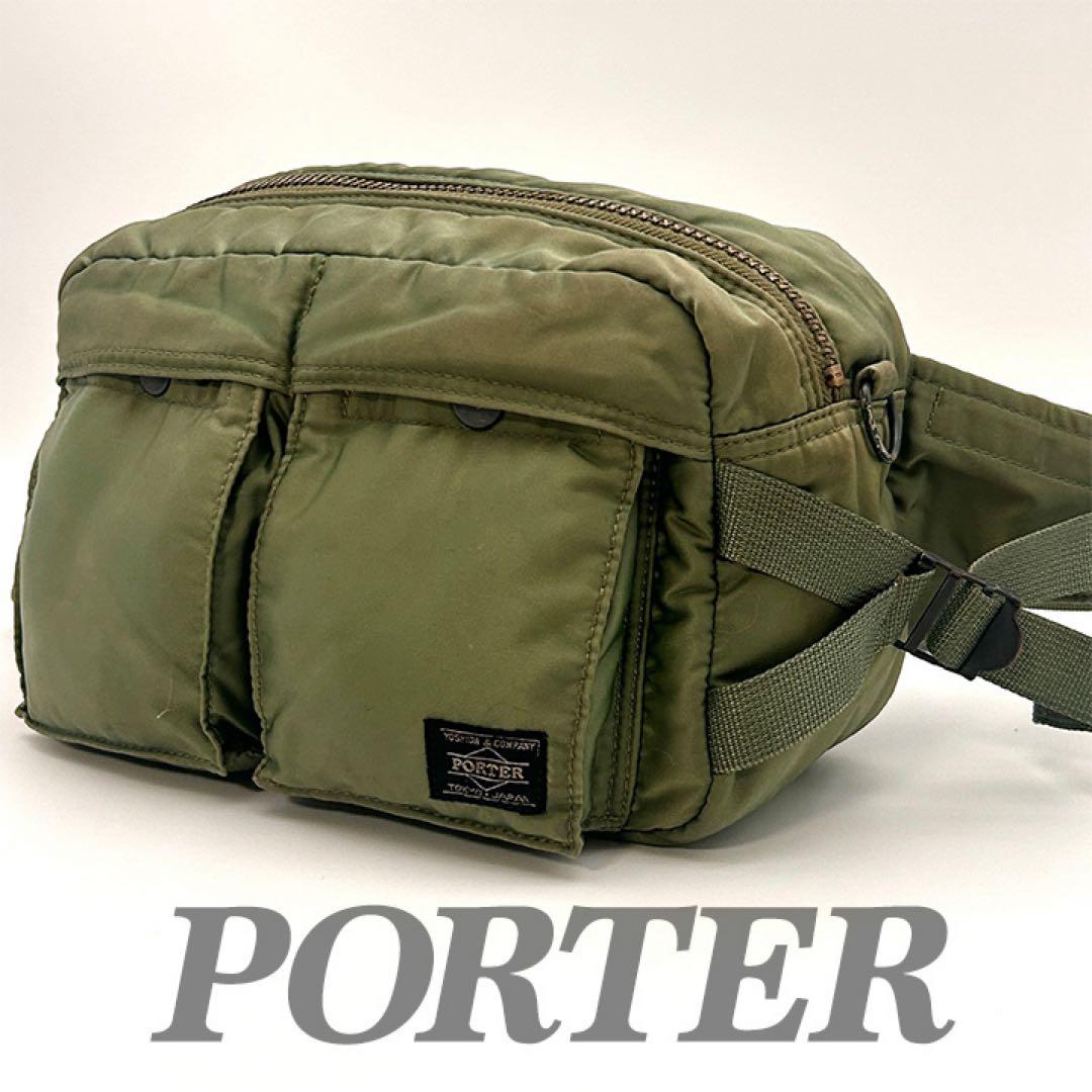 ✨古着好きに大人気✨ PORTER ポーター タンカー ボディバッグ カーキ