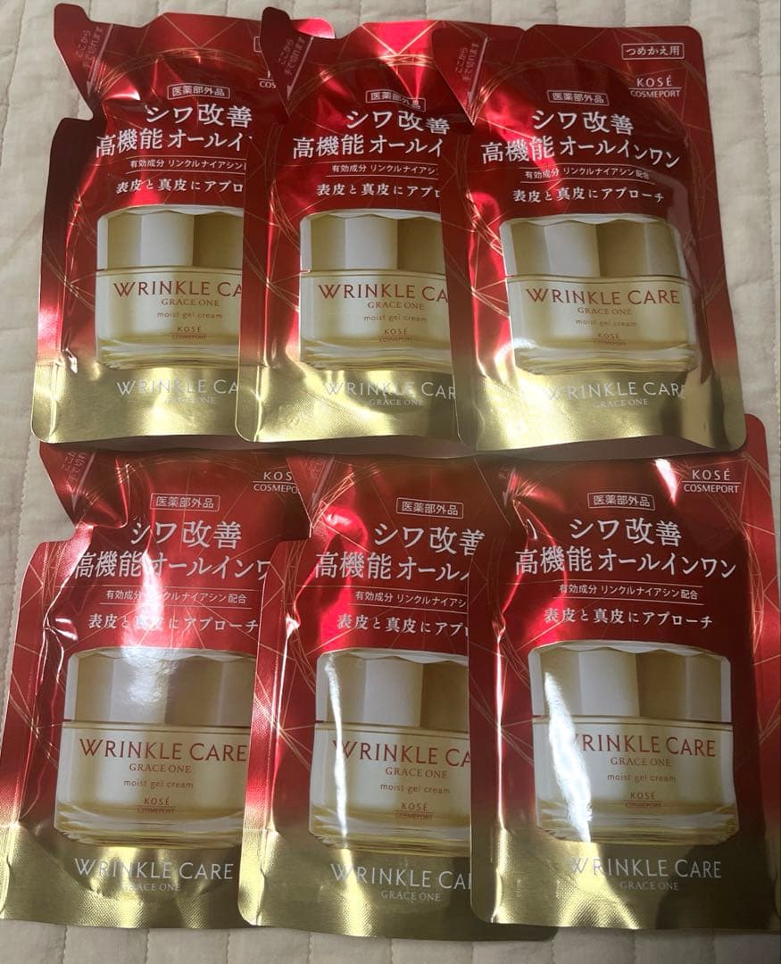 【6袋】 コーセー　グレイスワン　リンクルケア モイストジェルクリーム　90g