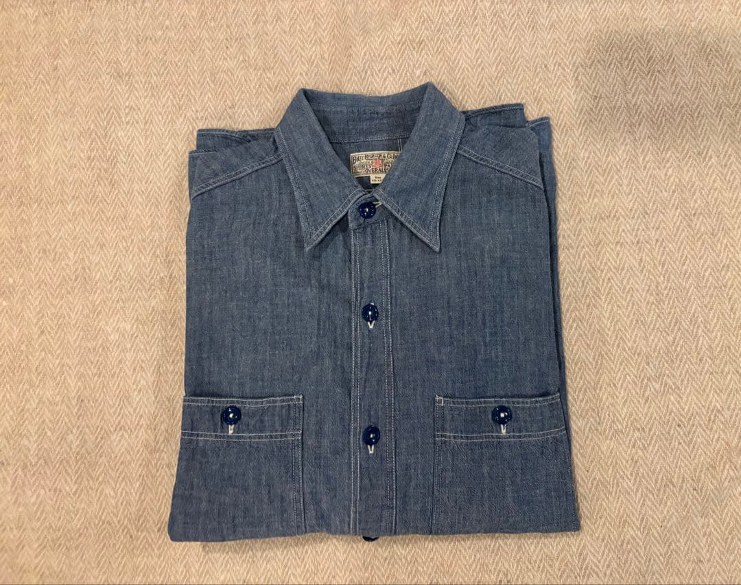 バズリクソンズ　シャンブレーシャツ　15-15/